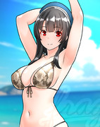 蛇柄ビキニ高雄