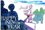 友人からのリクエスト年賀状 2025年03