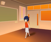 夕暮れの教室で