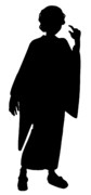 【素材】立ち絵・シルエット・和装女性【フリー素材処くらげや】