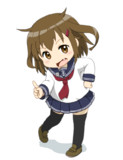 何かを指摘する雷ちゃん２　塗った