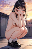 途方に暮れる女の子（AIイラスト）