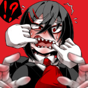 アザミさん、ギザ歯を見せて。