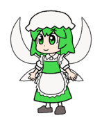 510 ぴちゅーん妖精メイド(緑)【東方Project 立ち絵素材 PNG】