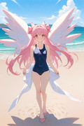 まどかと浜辺デート