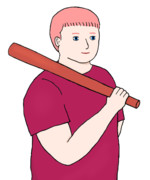 棒を持つ人