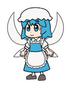 511 ぴちゅーん妖精メイド(青)【東方Project 立ち絵素材 PNG】