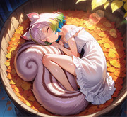 眠るリス娘ちゃん②