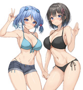 みもりうめ＆白衣ゆいさん　水着