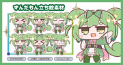 【動画用立ち絵素材】ジト目をすころう式 ずんだもん