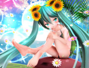 【ちびミクちゃん萌えリンク】おすわり おみあしさん…♡