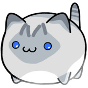 【素材】薄灰色シャム猫・マップ隠し・下からライティング【フリー素材処くらげや】