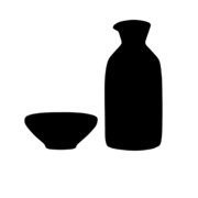 【素材】ぐい呑み・徳利・シルエット【フリー素材処くらげや】