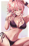 黒ビキニ美嘉姉