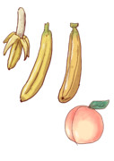 バナナと桃