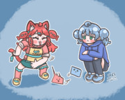 めんこで遊ぶ絵