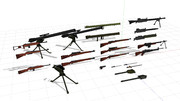 【MMDアクセサリ配布】モブ銃セット