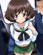 (この車両だけ混んでいる気がします…)