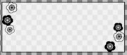 【素材】メッセージウインドウ・モノクロ・梅【フリー素材処くらげや】