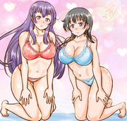 櫛灘千影さんと狭山結さん・下着版