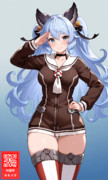 艦これの天津風のコスプレをしているグラブルのサテュロスちゃん