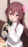 如月ちゃんが恵方巻を食べるだけ