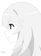 【月変わりなのでモノクロで初めて描いてみた】みさきち（アニメ公式HPスクショ）2025.2.2