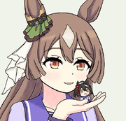 キタサン人形をもらったダイヤちゃん