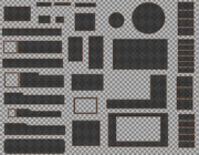 【素材】セリフ枠詰め合わせセット・木目額縁・ハーリキーチェック・黒【フリー素材処くらげや】