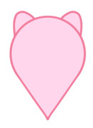 【素材】マップピン・タヌミミ・ピンク【フリー素材処くらげや】