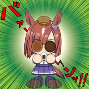 ハンバーガーをたべようとしたイクノ