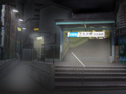 背景素材_夜の下北沢駅前