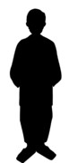 【素材】シルエット・立ち絵・羽織・老年男性【フリー素材処くらげや】