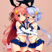 島風コスの卯月と弥生