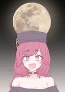 満月なので月を撮ったついでにヘカちゃんも描いた(^ω^)