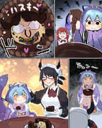 バレンタインチョコケーキのデコレーションを任されたラドリー