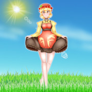 [東方] 御御脚を見せてくれる秋穣子 [APNG]