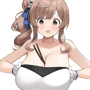 バレンタインにジャンボポッキーをくれるささらちゃん