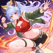 ユーロビートミュージックに合わせてRED ZONEまで踏み込んで踊るサテュロスちゃん