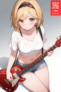 本番前にギターの練習をするジータちゃん