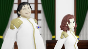 【MMDガンパレ】芝村準竜師＆副官ウイチタ更紗【MMDモデル配布あり】