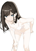 前屈みでギリギリ下着から胸チラしない貧乳