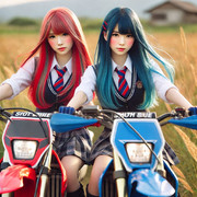 AI画像　モトクロッサーことのは