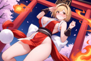 不知火舞のコスプレをしたジータちゃん