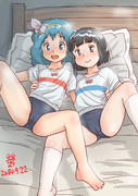 組体操の練習をするペル子とよよ子