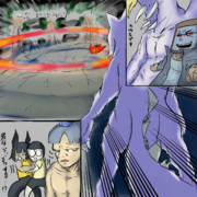 肉おじゃのび太信玄、4話で暴れ散らかした腐ったドラゴンと腐ったパンにビビるビーバー君とのび太と