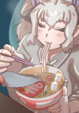 カップ麺を食べてホッとするんだぞ
