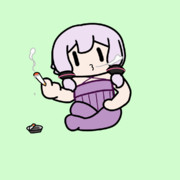 【GIF】ヤニ休憩中の結月ゆかりさん