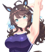 ようやく出番がきそうなので準備運動をするデアリングタクト