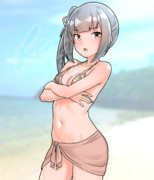 蛇柄ビキニ霞ちゃん